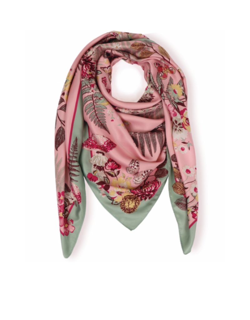 Floral Hedgehog Satin Square