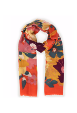 Modern Floral Print Tangerine