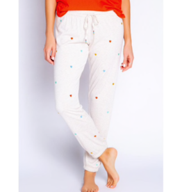 Retro Lounge Hearts Banded Pants Pants