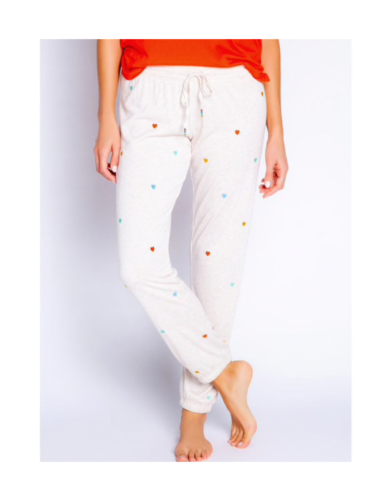 Retro Lounge Hearts Banded Pants Pants