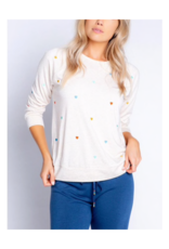 Retro Lounge Top with Heart Print Top
