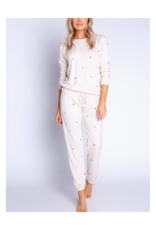 Retro Lounge Top with Heart Print Top