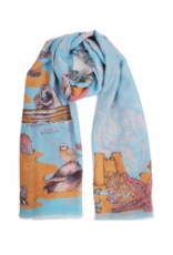 Printed Scarf Summer at the Seaside