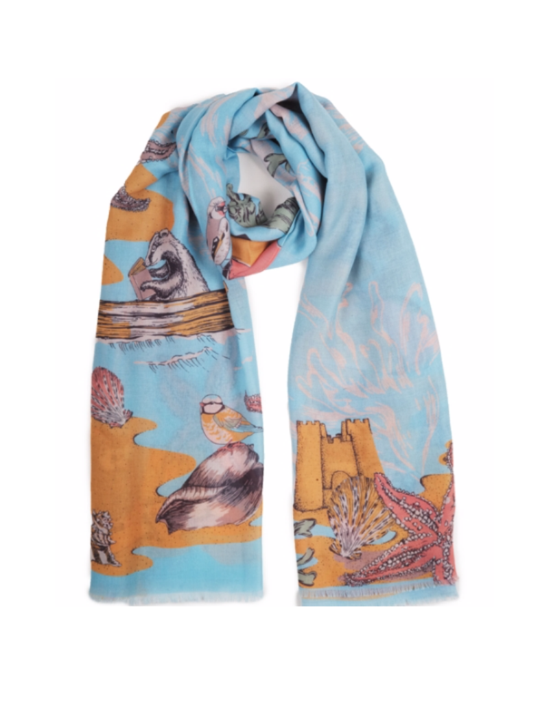 Printed Scarf Summer at the Seaside