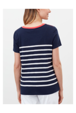 Carley Stripe Classic Crew T-Shirt Top