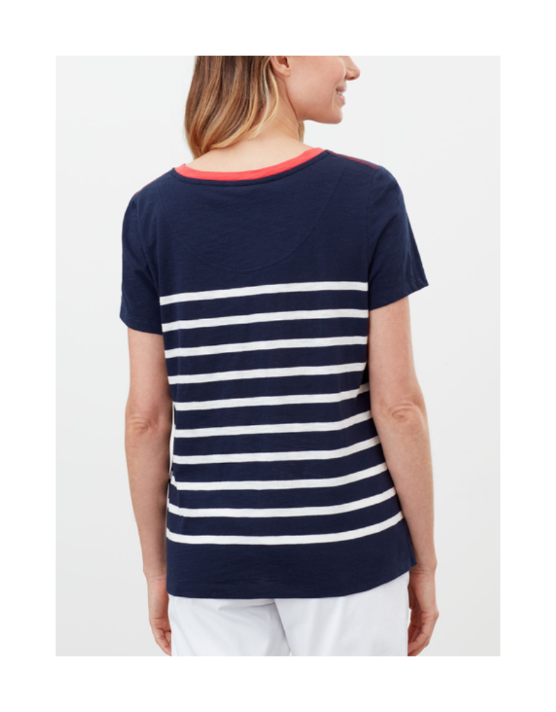 Carley Stripe Classic Crew T-Shirt Top
