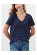 Celina Solid V Neck T-Shirt Top