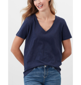 Celina Solid V Neck T-Shirt Top