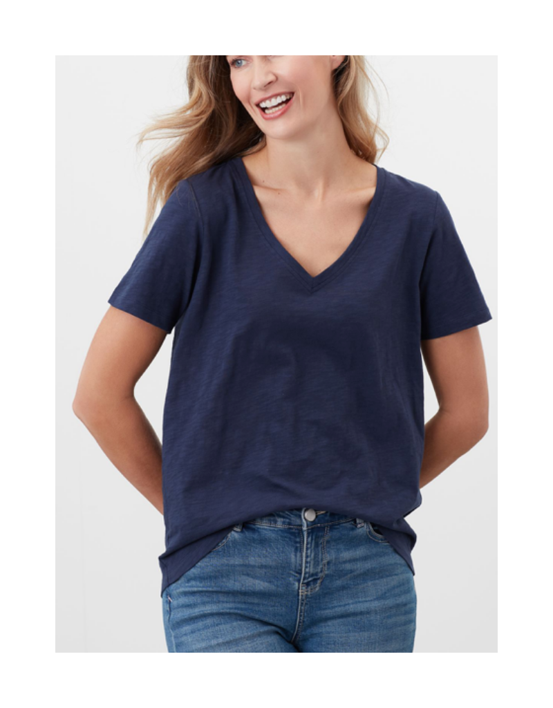 Celina Solid V Neck T-Shirt Top