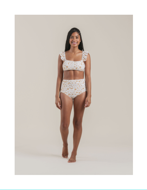 Ruffle Sleeve Bikini Top