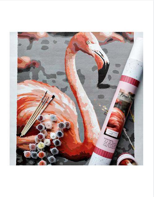 Frannie Flamingo Printed Canvas