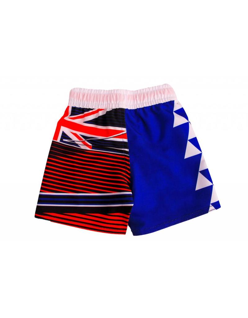 Big Wave Dave BWD Hawaiian Flag Toddler Boardshorts Red,White, Blue