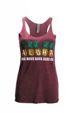 Big Wave Dave BWD Aloha Pineapples  Racer Tank