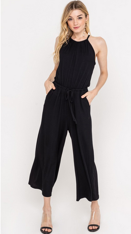 black ribbed jumpsuit