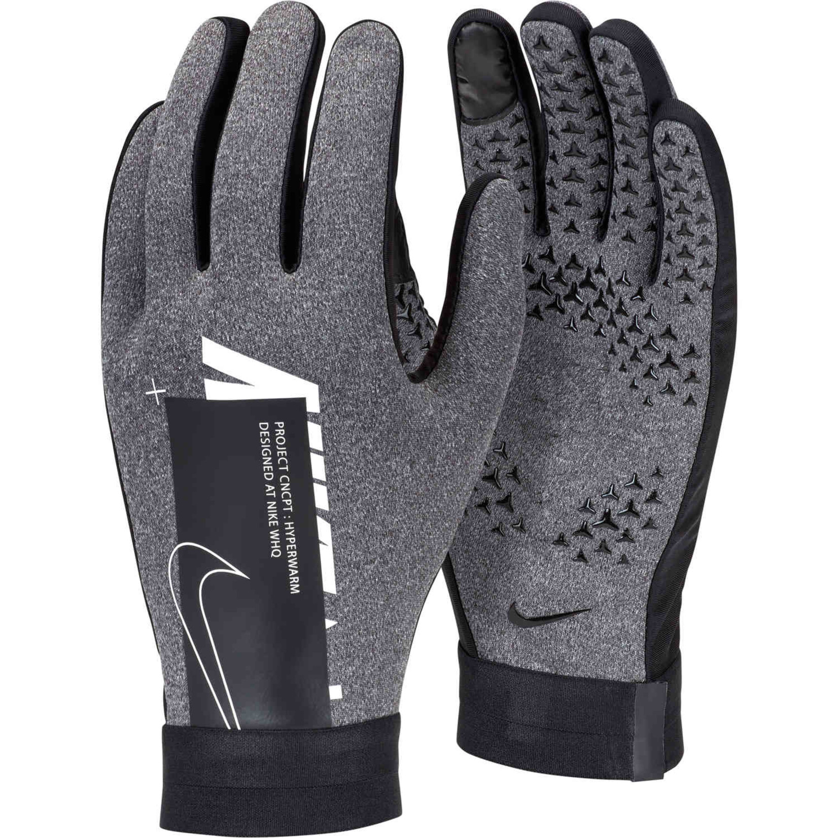 nike youth hyperwarm academy field player soccer gloves