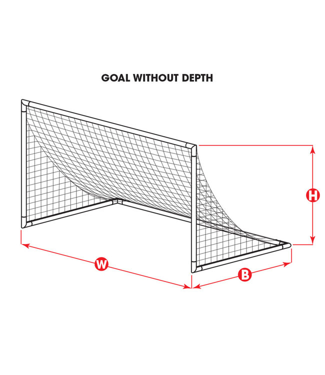 Kwik Goal 5H X 10W X 0D X 5B, 120Mm Mesh, 2Mm Solid Braid Knotless Net