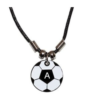 SOCCER BALL INITIAL NECKLACE