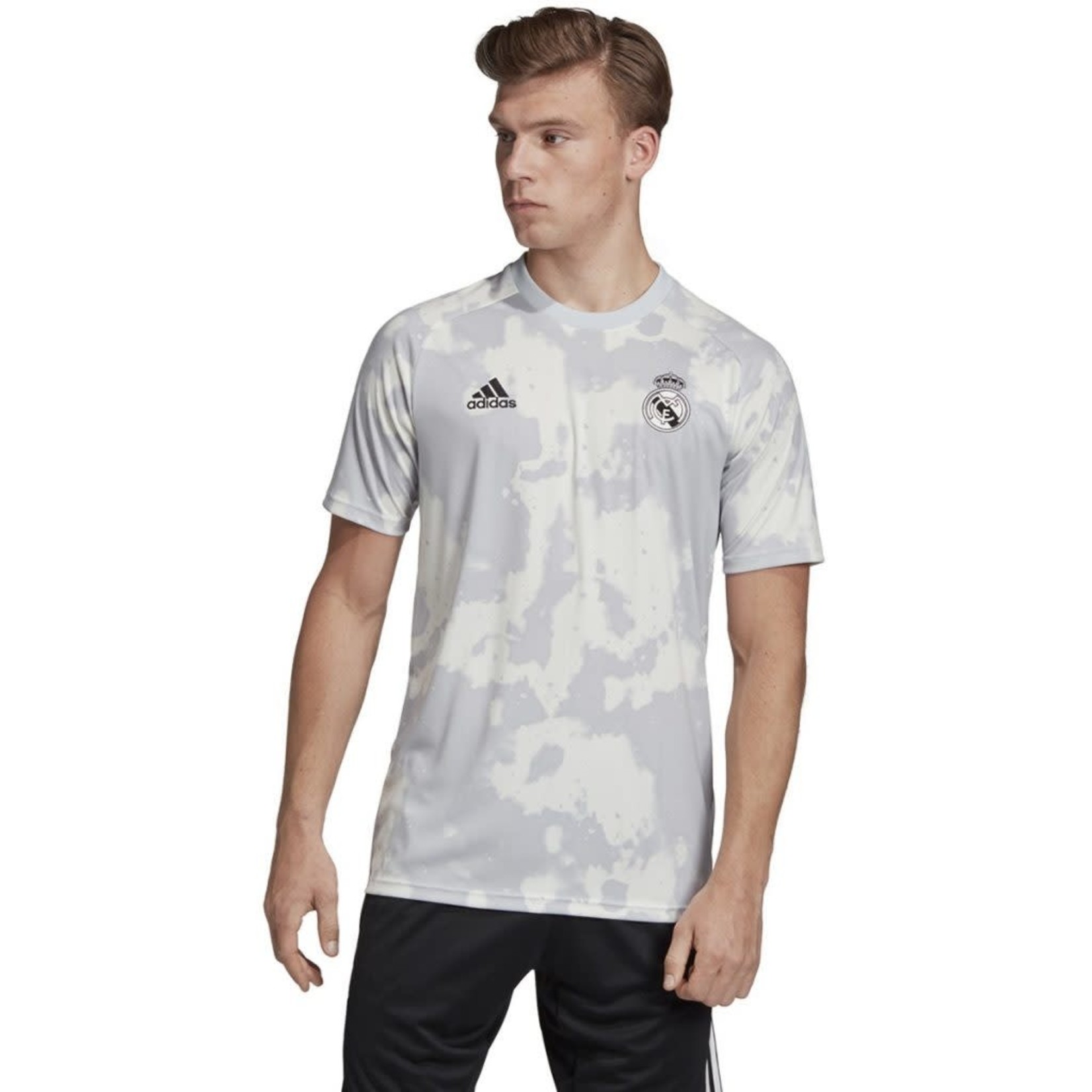 Adidas Real Madrid Pre-Match Jersey - White/Grey/Lilac - Size S