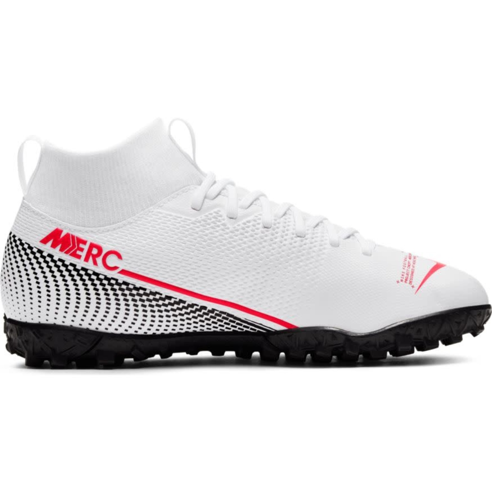 NIKE MERCURIAL SUPERFLY 7 ACADEMY TURF JR (WHITE/RED)