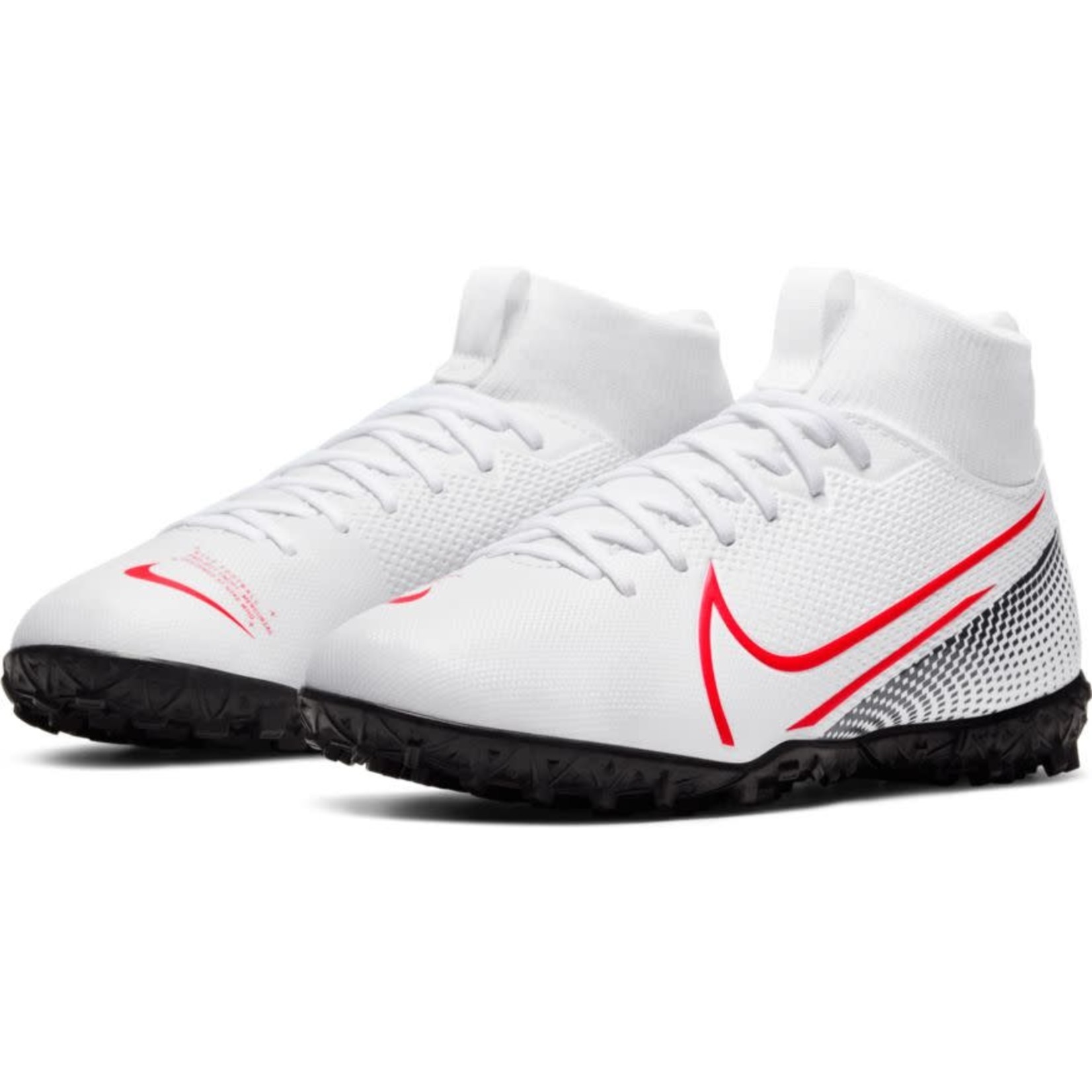 NIKE MERCURIAL SUPERFLY 7 ACADEMY TURF JR (WHITE/RED)