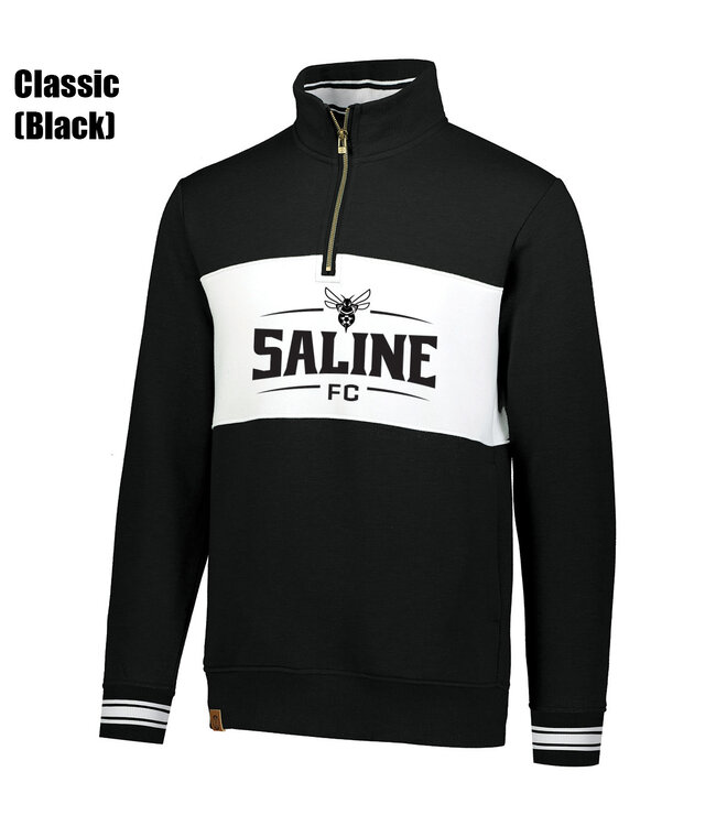 Holloway Saline Ivy League Pullover 1/4 Zip (Black/White)