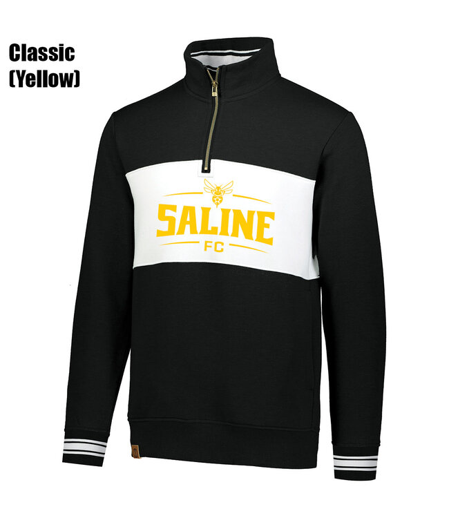 Holloway Saline Ivy League Pullover 1/4 Zip (Black/White)