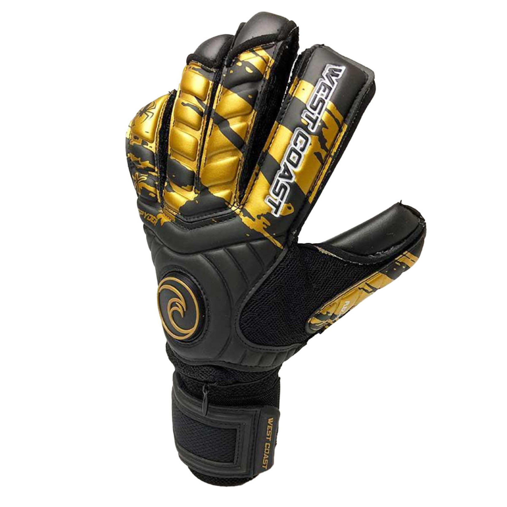 New Black x Gold Louis Gloves with Strap - MX, MTB