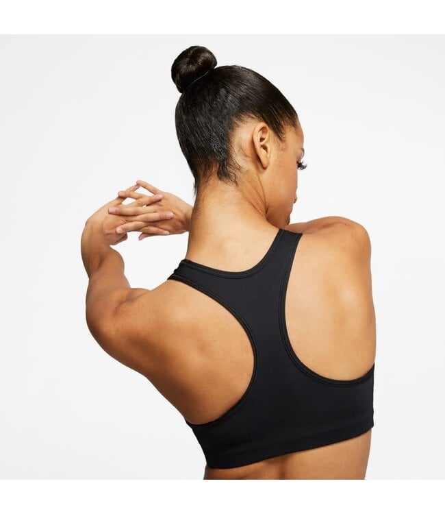 Nike Dri-Fit Swoosh Non-Padded Sports Bra (Black)