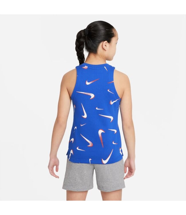Nike Sportswear French Terry Printed Tank Girls (Blue)