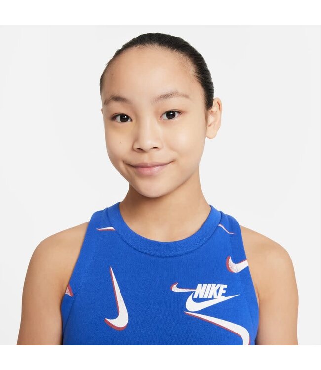 Nike Sportswear French Terry Printed Tank Girls (Blue)