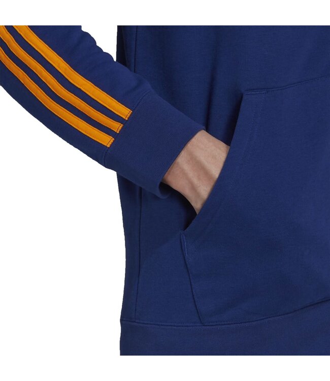 Adidas Real Madrid 21/22 3-Stripes Full-Zip Hoodie (Blue)