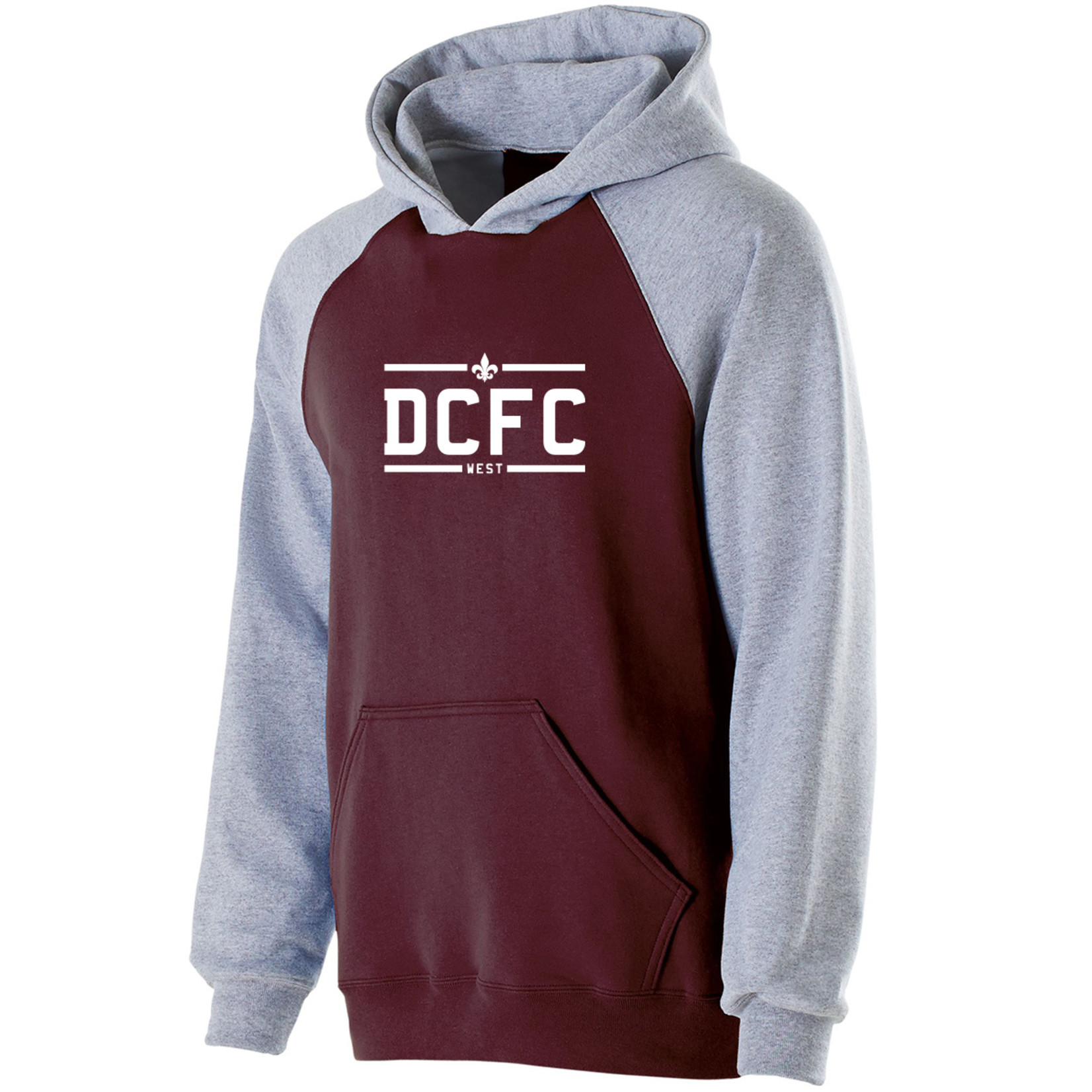 DCFC BANNER HOODIE YOUTH (MAROON/GRAY)