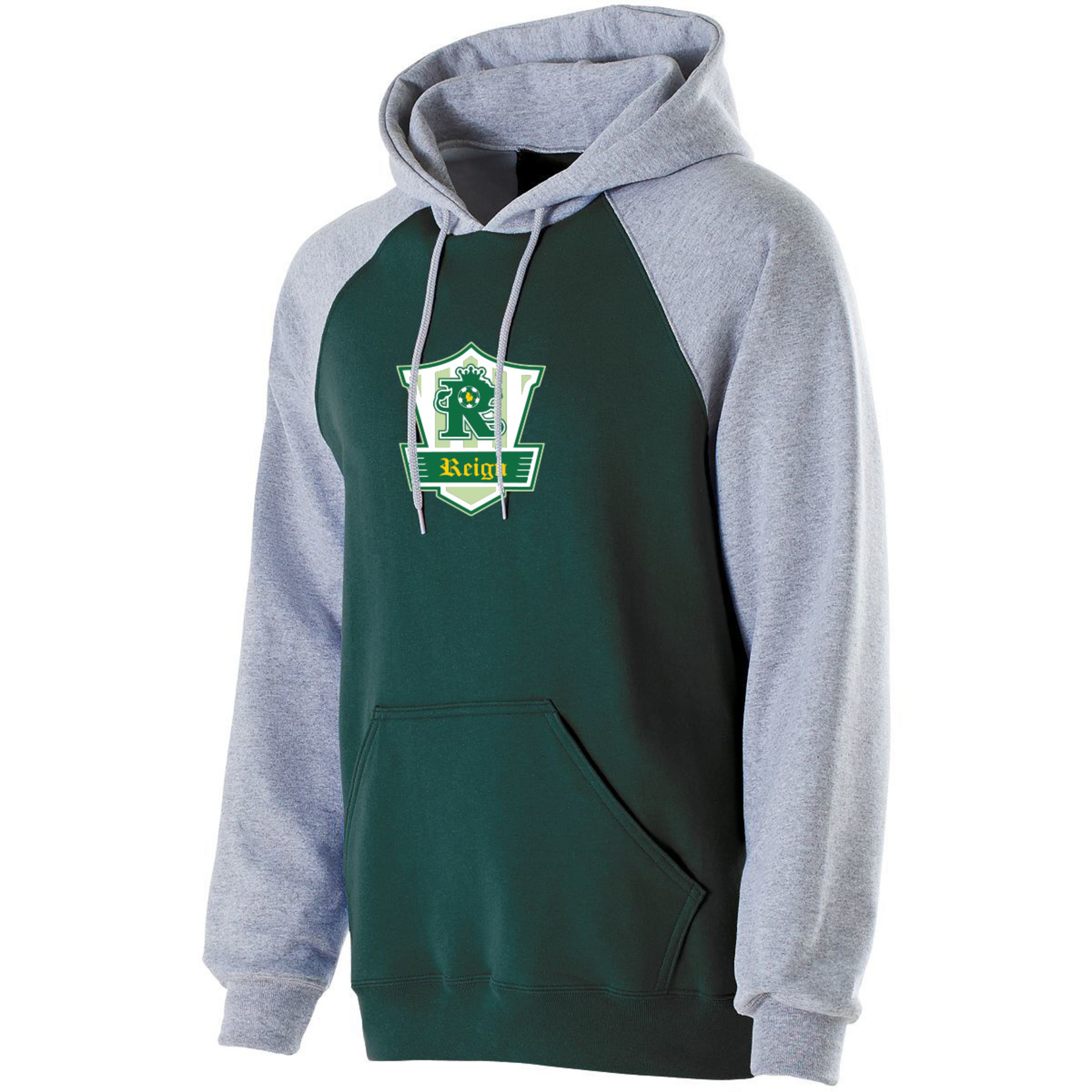 PLYMOUTH REIGN BANNER HOODIE (GREEN/GRAY)