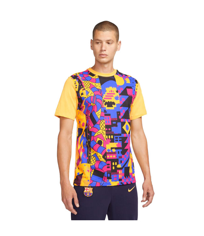 Nike FC Barcelona 21/22 Voice Tee (Yellow/Red/Blue)