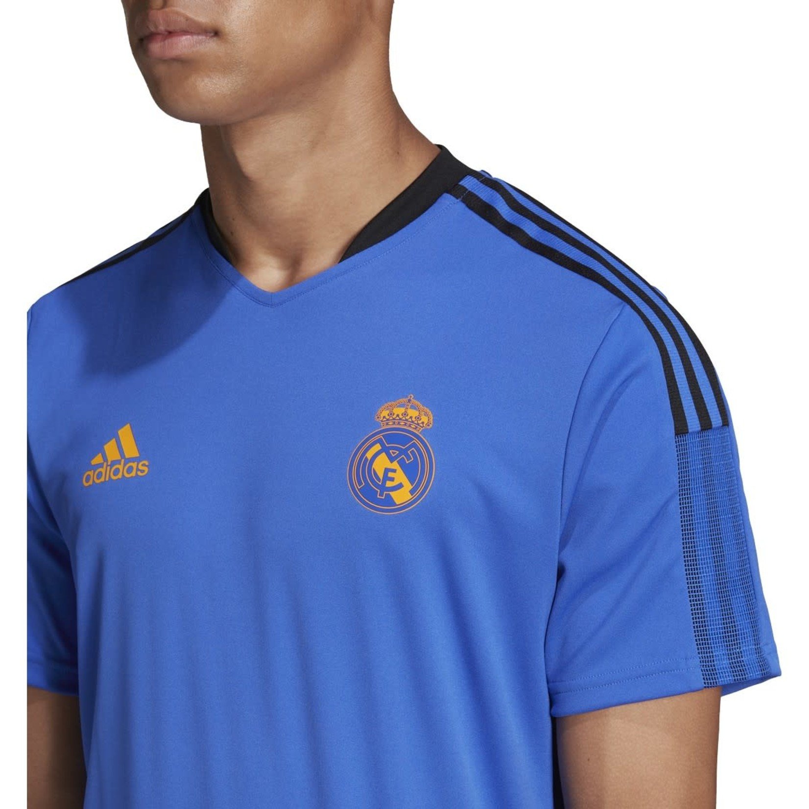 Adidas Real Madrid 21/22 Training Jersey (Blue/Orange)