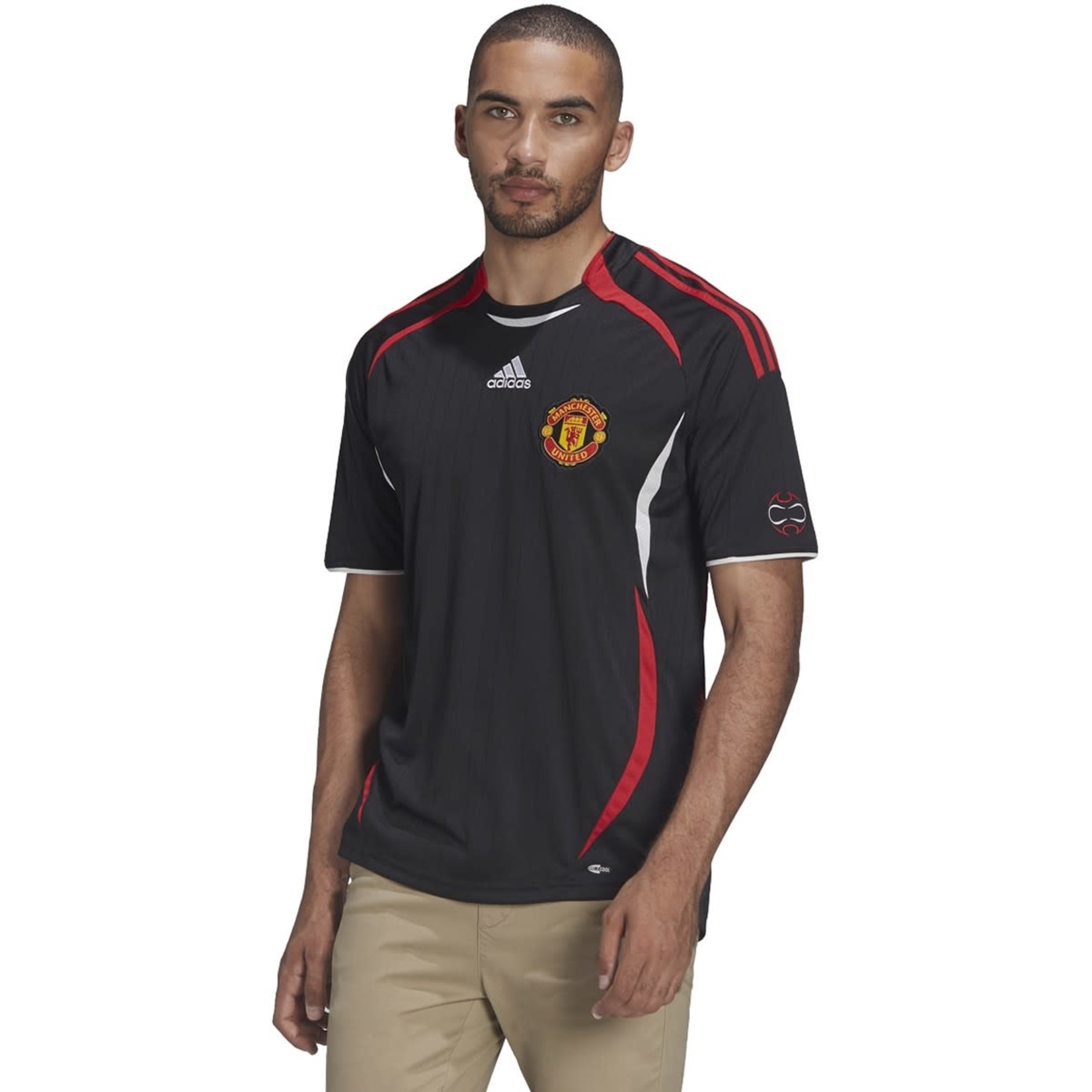 adidas Manchester United Training 21/22 Short Sleeve T-Shirt Black