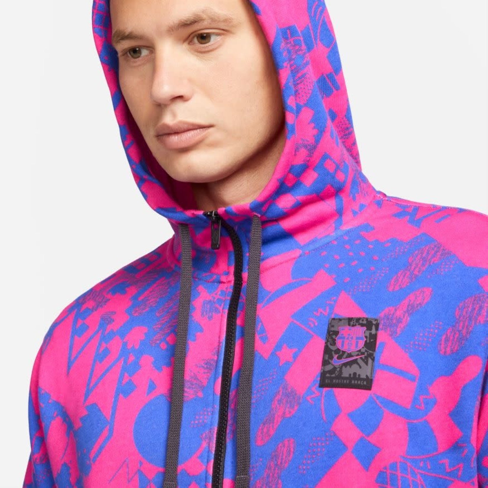 Nike FC Barcelona 21/22 Full-Zip Hoodie (Pink/Blue)