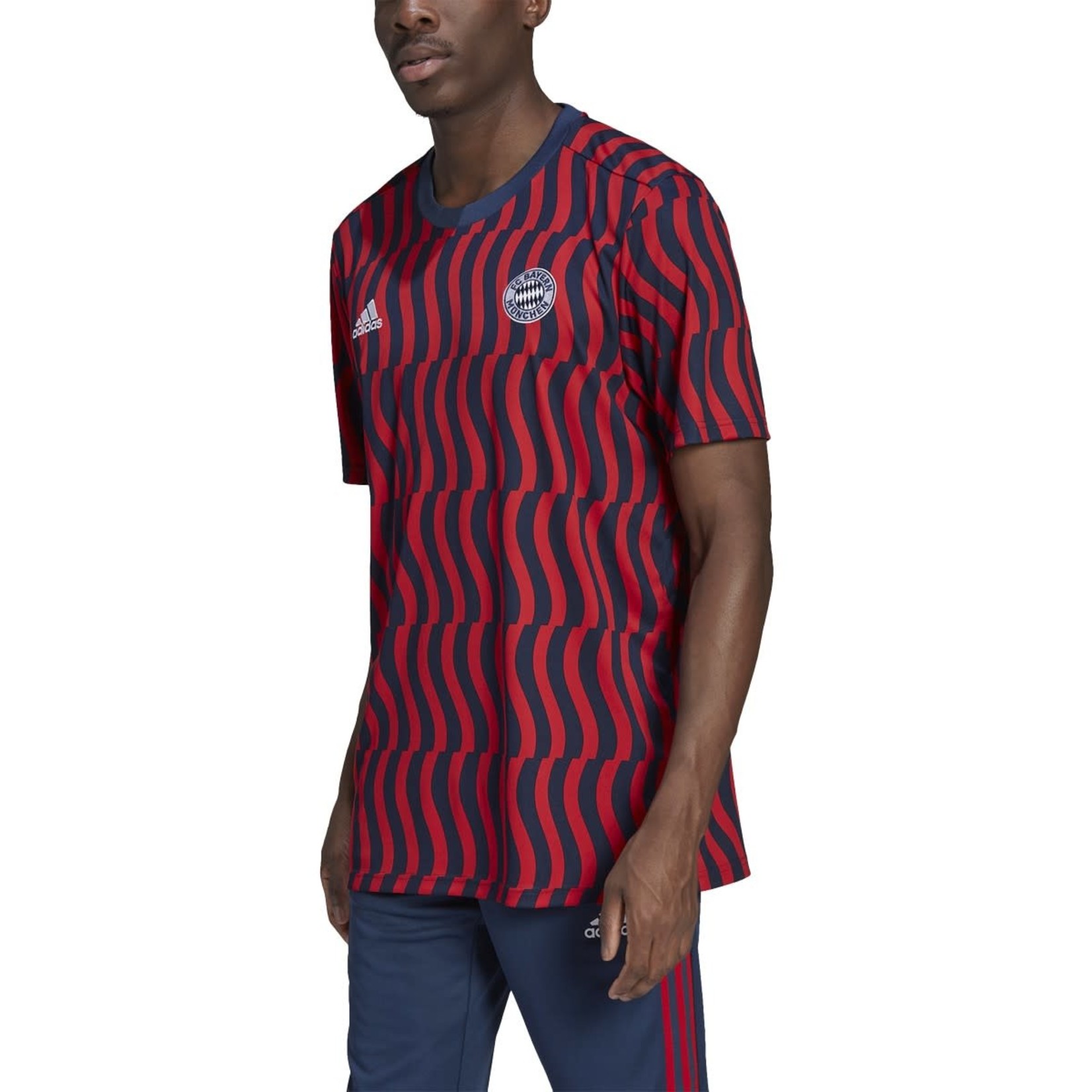 Adidas Bayern Munich 21/22 Training Jersey (Blue/Red)