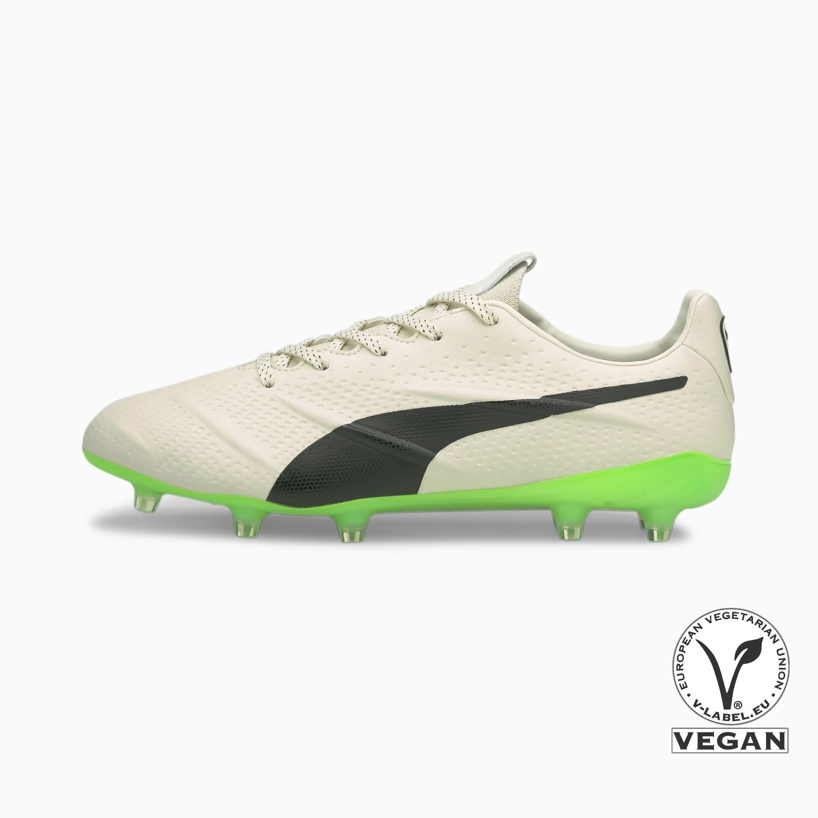 PUMA KING PLATINUM 21 VGN FG/AG (IVORY/BLACK/LIME)