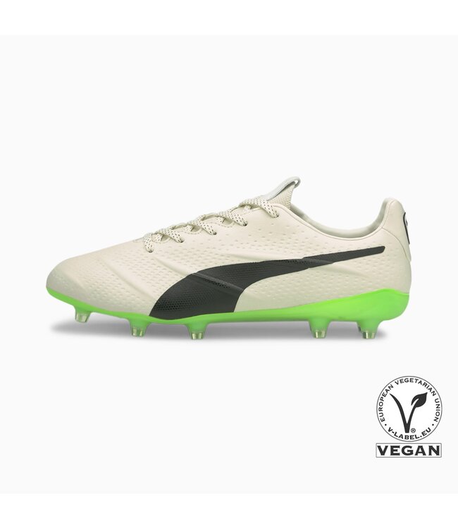 PUMA King Platinum 21 Vegan FG/AG (Ivory/Black/Lime)