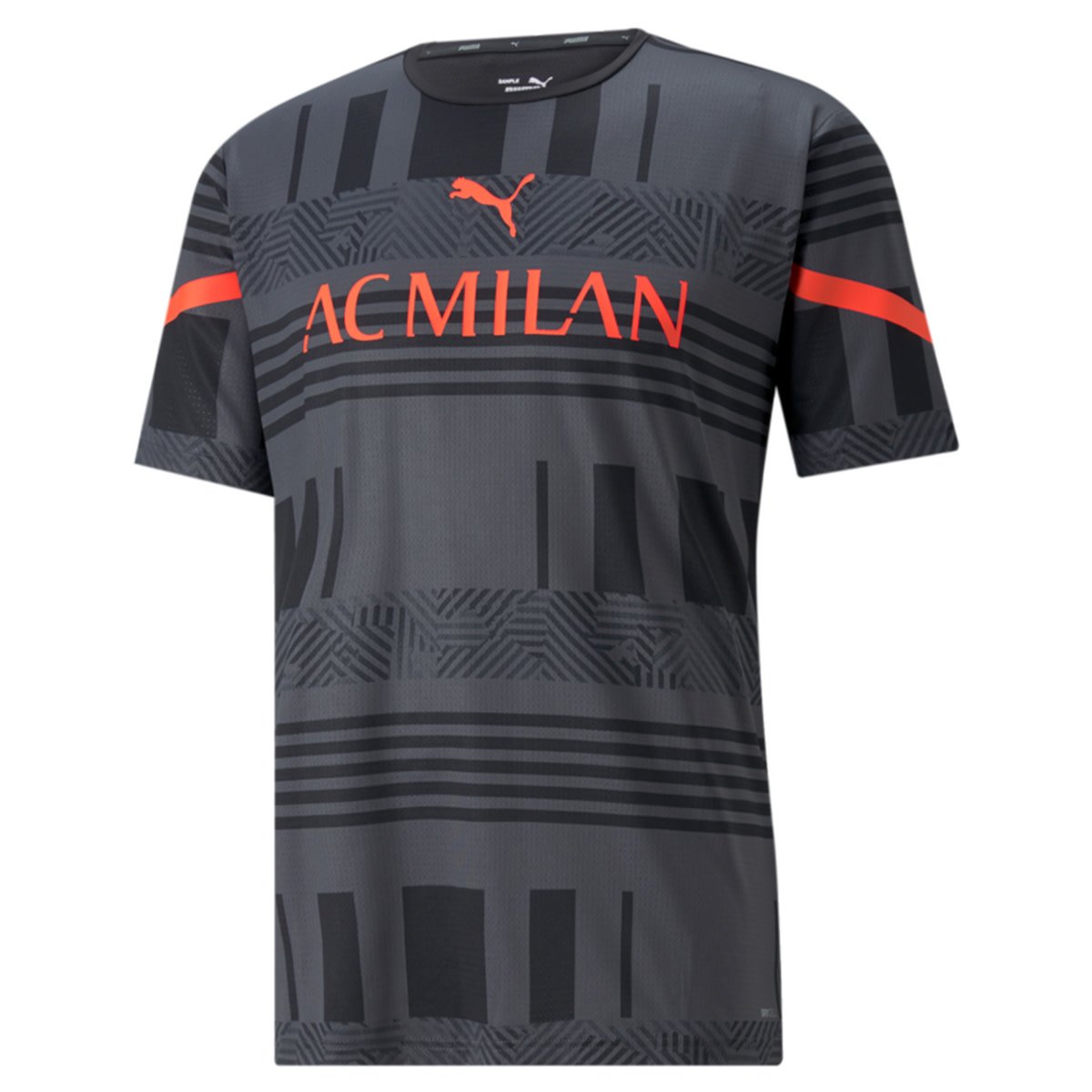 black ac milan shirt