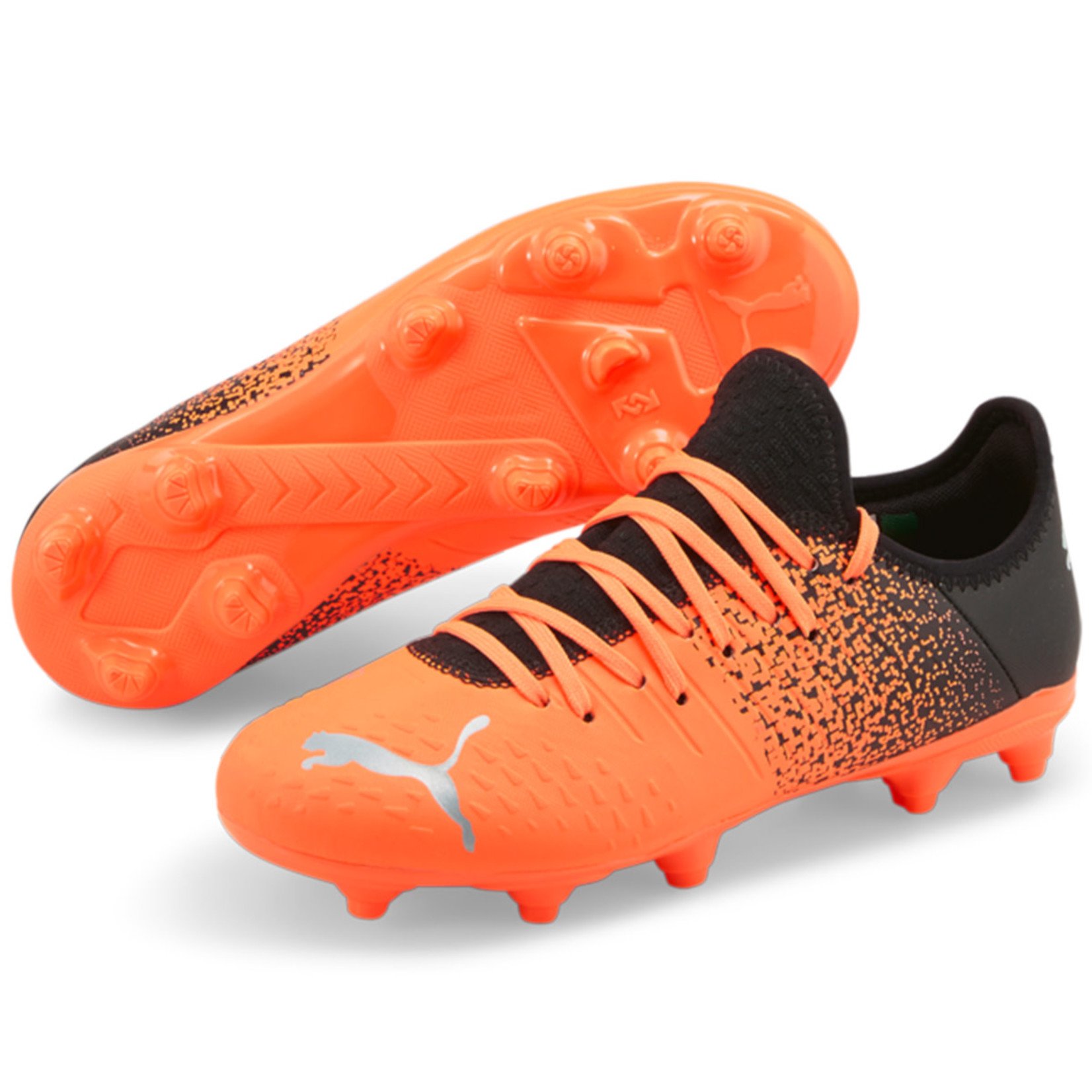 black and orange puma cleats