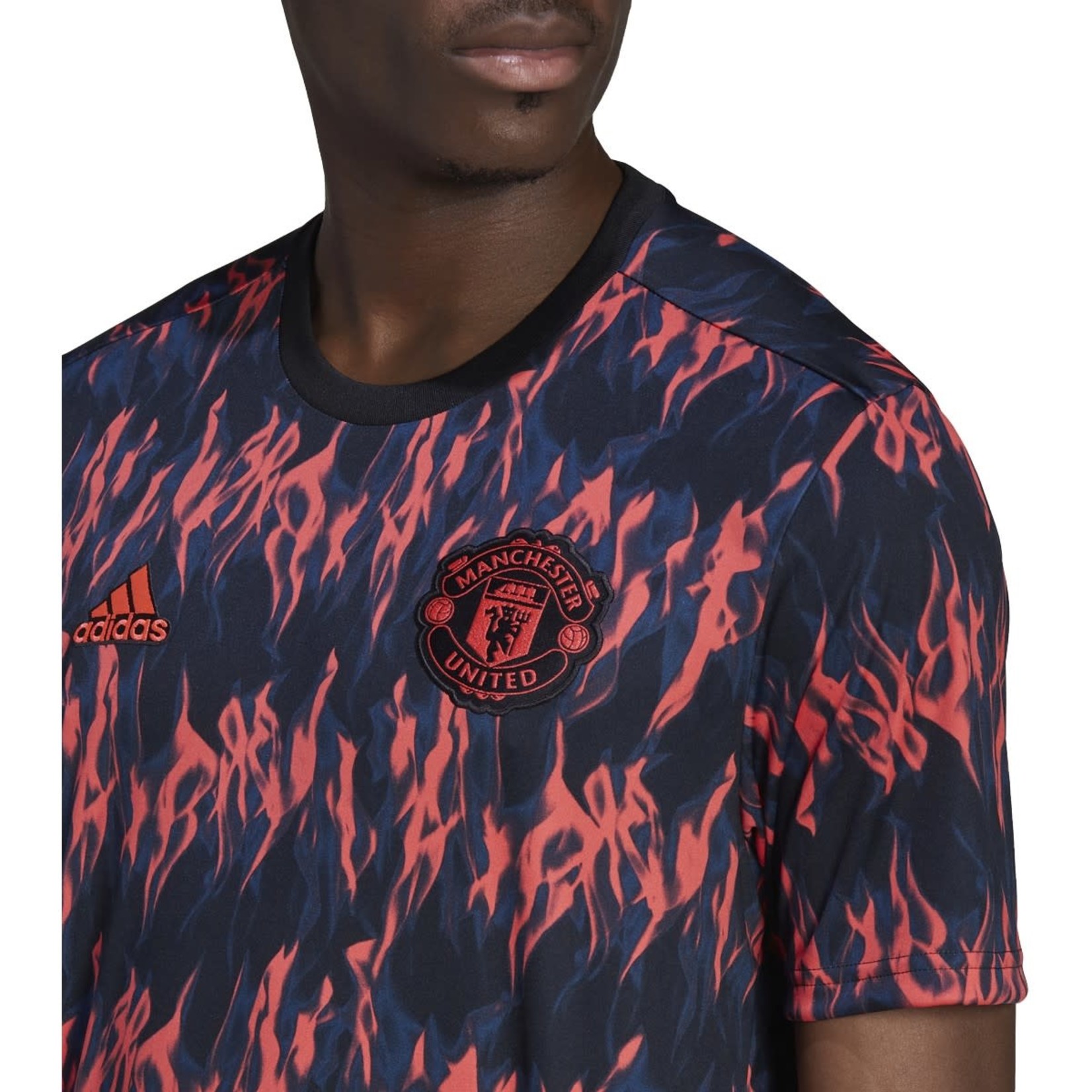 ADIDAS MANCHESTER UNITED 21/22 PREMATCH JERSEY (BLACK/RED)
