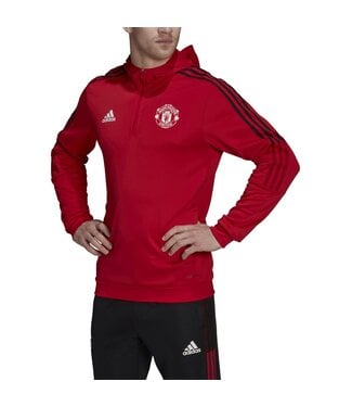 Adidas MANCHESTER UNITED 21/22 TIRO 21 HOODED TRACK TOP (RED/BLACK)