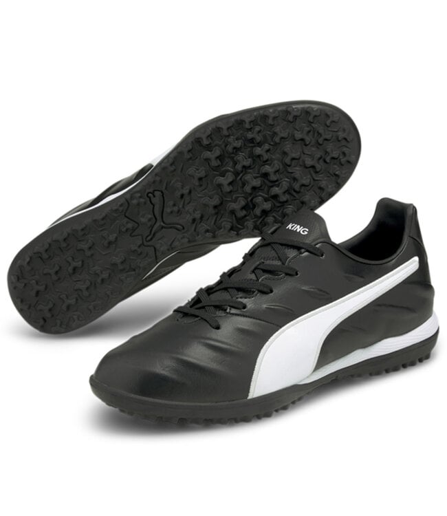  PUMA Men's Monarch IT Futsal Shoes, Black White, 12