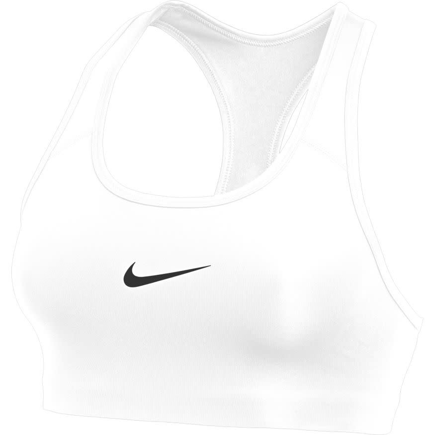 Nike Women Sports Bra Small White Dri-Fit Just Do It Swoosh Logo