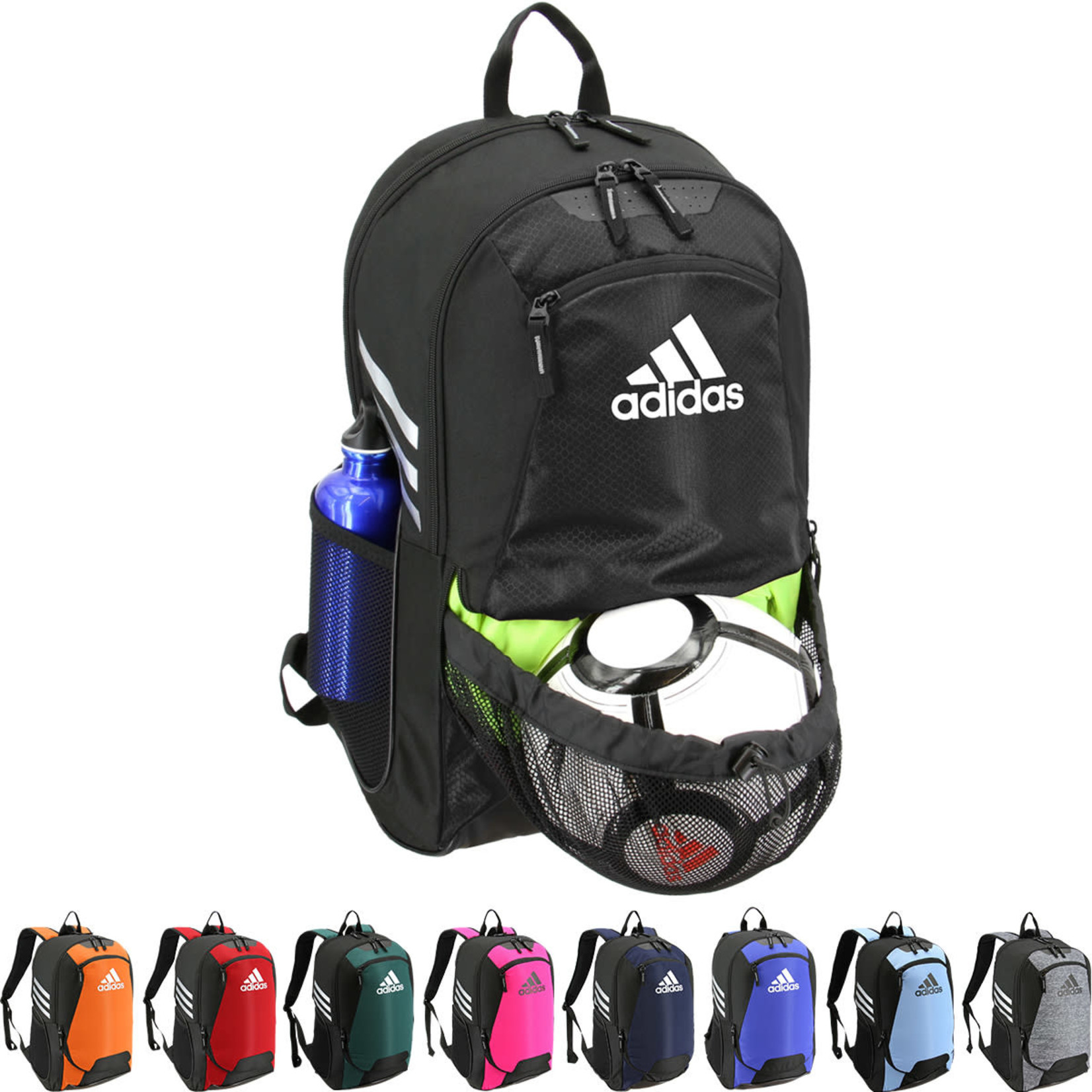 adidas soccer backpack with mesh ball holder