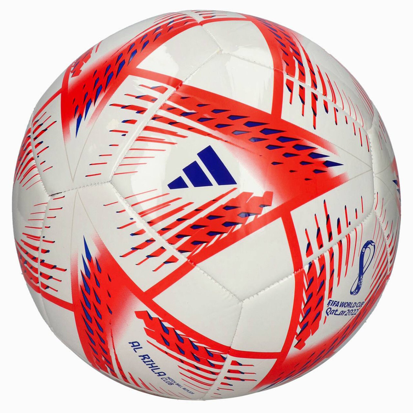 adidas red and white soccer ball