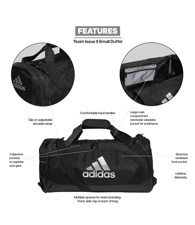 Adidas Team Issue II Duffel (Black/Silver)