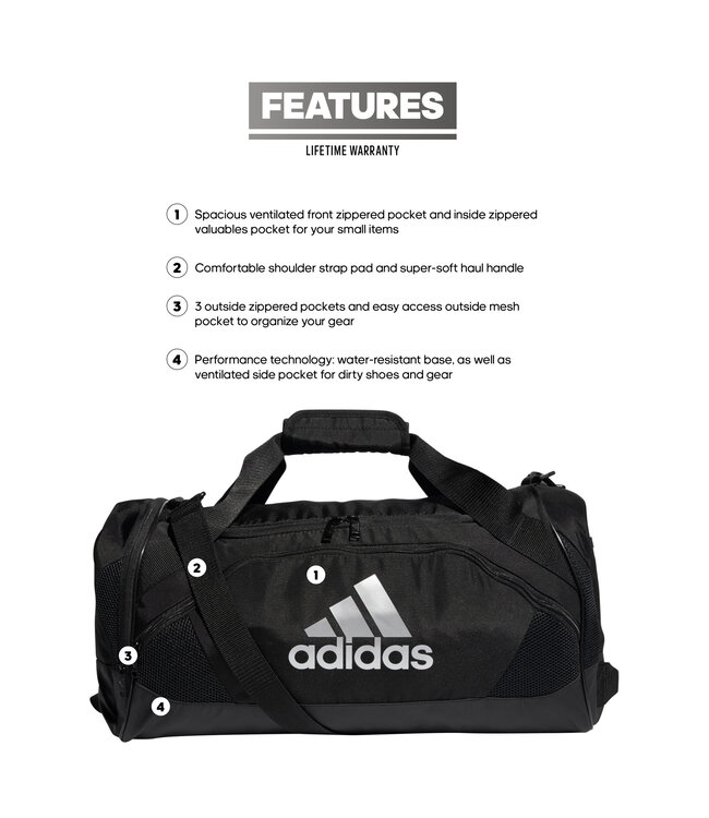 Adidas Team Issue II Duffel (Black/Silver)